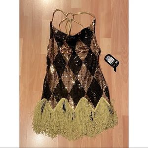 Harley Quinn gold dress/ cosplay